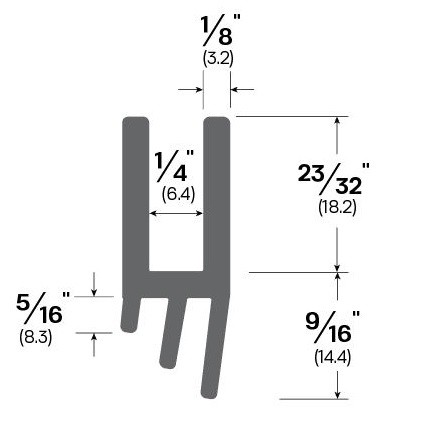 Rubber replacement seal for flood barrier