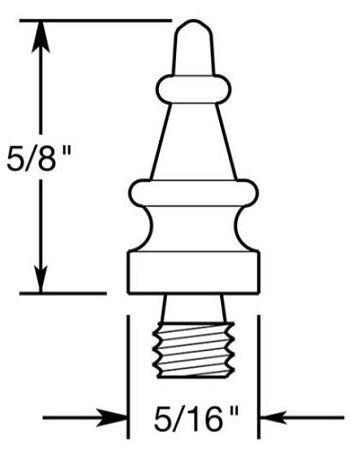 Deltana CHST Cabinet Finial, Solid Brass 