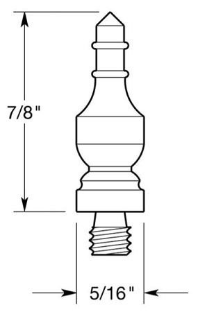 Deltana CHUT Cabinet Finial, Solid Brass