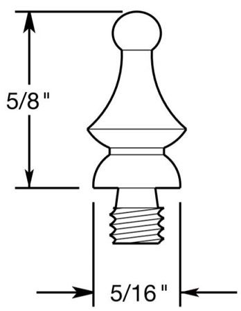 Deltana CHWT Cabinet Finial, Solid Brass
