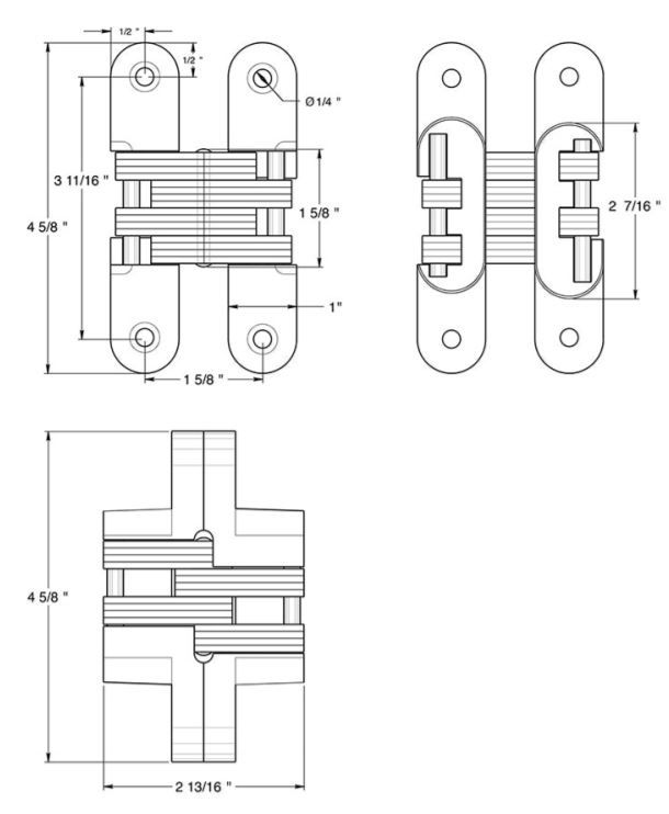 Deltana DCH216 Invisible Hinge