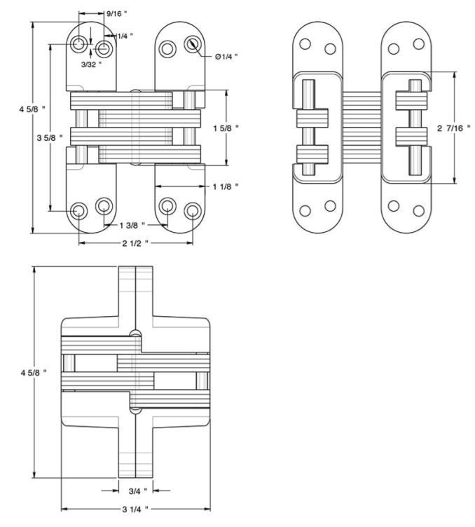 Deltana DCH218 Invisible Hinge