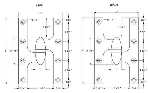 Deltana DOK6040B Olive Knuckle Hinge