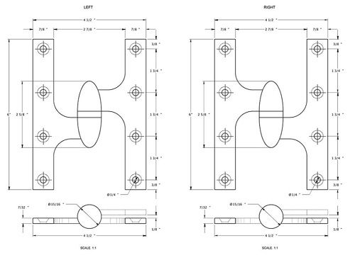 Deltana DOK6045B Olive Knuckle Hinge