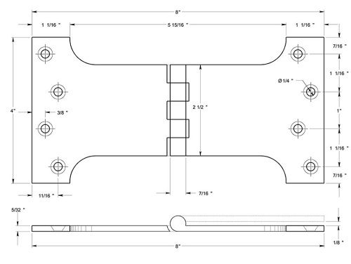 Deltana DSPA4080 Parliament Hinge