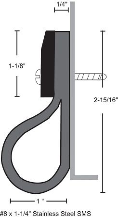 14R Door Bottom with Reinforced Neoprene