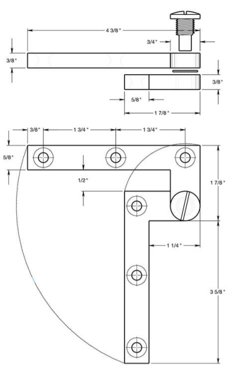 Deltana PH60 Door Pivot Hinge, Solid Brass