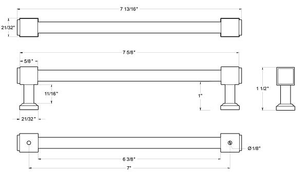 Deltana MP70 Decorative Cabinet Pull