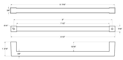 Deltana SBP80 Modern Cabinet Pull
